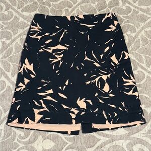 Ann Taylor Navy/Pink Floral Skirt Sz 10